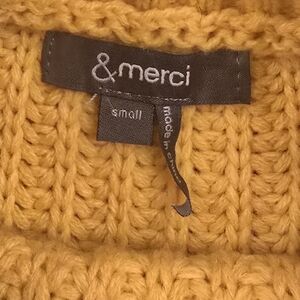 &merci Women's Mustard Crew Neck Sweater